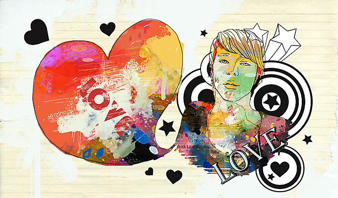 PSD 배너 남자 별 백그라운드 일러스트 안내 프레임 사랑 틀 한명 사람 상반신 성인 하트 빈티지 알림 퓨전 팝아트 하트백그라운드 남자만 남자한명만 성인남자만 성인만 국내일러스트 자연요소 모양 1 감정 컨셉 그림 파일형식