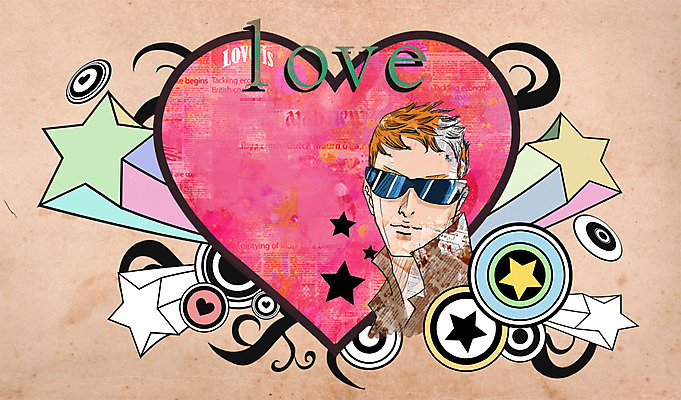 PSD 배너 남자 별 백그라운드 일러스트 안내 프레임 사랑 틀 한명 사람 상반신 성인 하트 빈티지 알림 퓨전 팝아트 하트백그라운드 남자만 남자한명만 성인남자만 성인만 국내일러스트 자연요소 모양 1 감정 컨셉 그림 파일형식