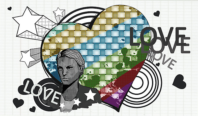 PSD 배너 남자 별 백그라운드 일러스트 안내 프레임 사랑 틀 한명 사람 상반신 성인 하트 빈티지 알림 퓨전 팝아트 하트백그라운드 남자만 남자한명만 성인남자만 성인만 국내일러스트 자연요소 모양 1 감정 컨셉 그림 파일형식