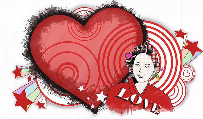 PSD 배너 여자 별 백그라운드 일러스트 안내 프레임 사랑 틀 한명 미소 웃음 사람 상반신 성인 하트 빈티지 알림 퓨전 팝아트 하트백그라운드 여자만 여자한명만 성인여자만 성인만 국내일러스트 자연요소 모양 1 감정 컨셉 표정 그림 파일형식