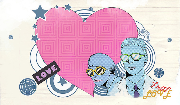 PSD 배너 커플 여자 남자 별 한쌍 백그라운드 일러스트 안내 프레임 사랑 틀 사람 상반신 성인 두명 하트 빈티지 쌍 알림 퓨전 팝아트 하트백그라운드 성인만 국내일러스트 자연요소 모양 감정 컨셉 관계 그림 파일형식