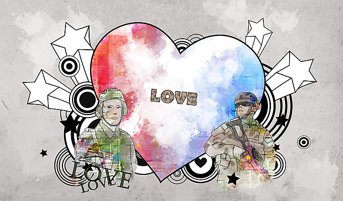 PSD 배너 남자 별 백그라운드 일러스트 안내 프레임 사랑 틀 사람 상반신 성인 두명 군인 하트 빈티지 알림 퓨전 팝아트 하트백그라운드 남자만 성인남자만 성인만 국내일러스트 자연요소 모양 직업 감정 컨셉 그림 국군 파일형식