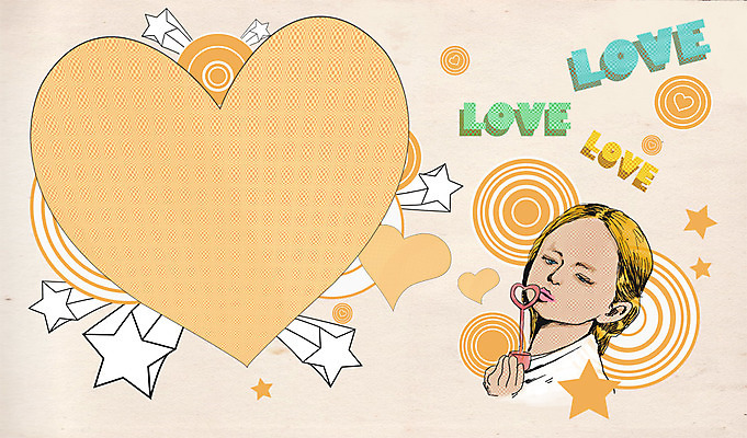 PSD 배너 여자 별 어린이 백그라운드 일러스트 안내 프레임 사랑 틀 한명 사람 소녀 상반신 하트 빈티지 알림 퓨전 팝아트 하트백그라운드 여자만 여자한명만 어린이만 소녀만 소녀한명만 국내일러스트 자연요소 모양 1 감정 컨셉 그림 파일형식