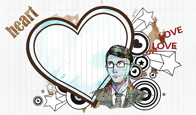 PSD 배너 남자 별 백그라운드 일러스트 안내 프레임 사랑 틀 한명 사람 상반신 성인 하트 빈티지 알림 퓨전 팝아트 하트백그라운드 남자만 남자한명만 성인남자만 성인만 국내일러스트 자연요소 모양 1 감정 컨셉 그림 파일형식