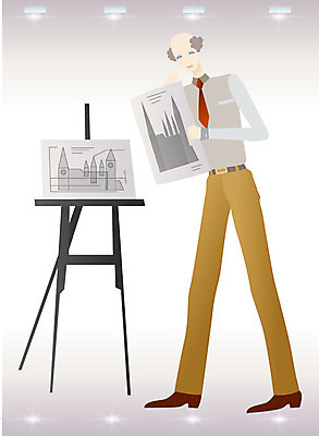 EPS 직업 남자 일러스트 한명 사람 20대 성인 건축가 설계사 이젤 남자만 남자한명만 성인남자만 청년만 청년남자만 청년남자한명만 성인한명만 성인남자한명만 성인만 국내일러스트 1 청년 미술도구 파일형식 벡터