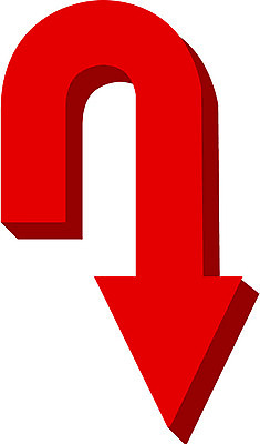 EPS 문자 기호 화살표 컬러 일러스트 사람없음 빨간색 방향 유턴 국내일러스트 파일형식 벡터