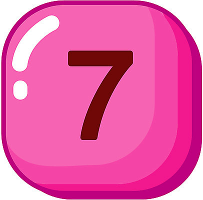 EPS 문자 기호 교육 일러스트 사람없음 숫자 칠 수학교육 7 국내일러스트 수학 파일형식 벡터