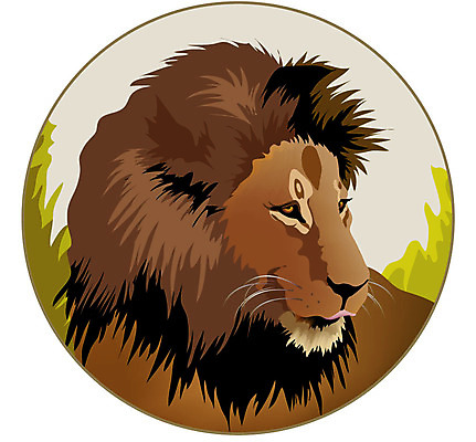 EPS 동물 척추동물 육지동물 야생동물 일러스트 포유류 사람없음 사자 숫사자 국내일러스트 수컷 파일형식 벡터