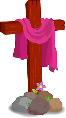 EPS 식물 꽃 기독교 종교 십자가 일러스트 종교용품 기독교용품 사람없음 돌_바위 무덤 예수 부활 돌무덤 국내일러스트 신_종교 파일형식 벡터