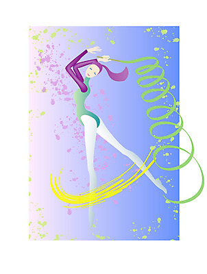 EPS 직업 웰빙 여자 리본 스포츠 일러스트 운동선수 한명 사람 20대 성인 체조선수 체조 마루운동 여자만 여자한명만 성인여자만 청년만 청년여자만 성인한명만 청년여자한명만 성인여자한명만 성인만 국내일러스트 1 청년 운동 파일형식 벡터