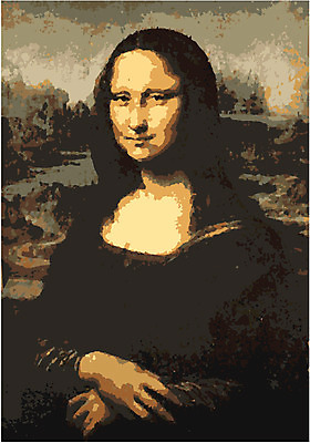 EPS 예술 일러스트 회화 미술 사람없음 문화재 그림 작품 레오나르도다빈치 모나리자 서양화 국내일러스트 문화예술 말하기 파일형식 벡터