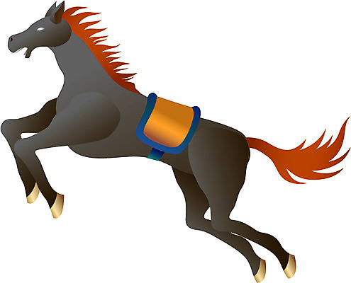 EPS 동물 척추동물 육지동물 일러스트 포유류 사람없음 레포츠 검은색 말_동물 경마 흑마 국내일러스트 컬러 레저 파일형식 벡터