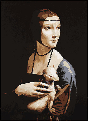 EPS 여자 문화 예술 일러스트 회화 미술 사람없음 문화재 그림 작품 다빈치 레오나르도다빈치 서양화 여자만 국내일러스트 문화예술 말하기 사람 파일형식 벡터