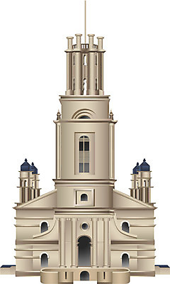 EPS 시설물 건축 문화 고건축 일러스트 건축양식 유럽건축 사람없음 성당 문화재 바로크 국내일러스트 건축물 서양건축 종교건축 파일형식 벡터