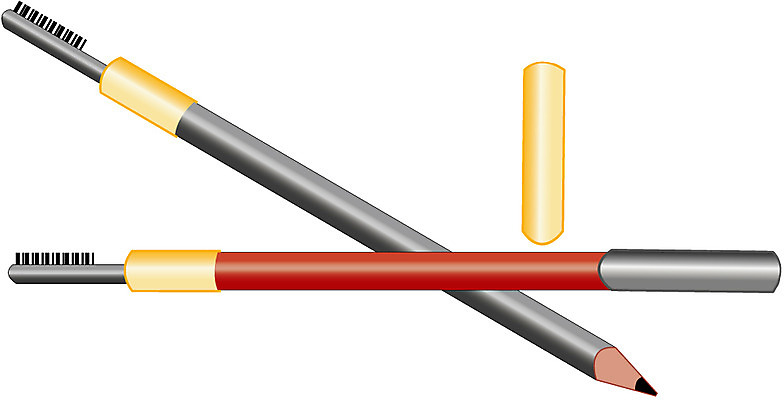 EPS 생활용품 일러스트 사람없음 화장 뷰티 연필 화장용품 오브젝트 브로우펜슬 국내일러스트 학용품 필기구 미용용품 파일형식 벡터