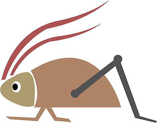 EPS 클립아트 동물 캐릭터 한마리 곤충 절지류 일러스트 사람없음 곤충캐릭터 귀뚜라미 일러캐릭터 1 파일형식 벡터