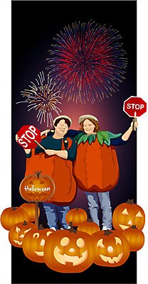 EPS 클립아트 옷 여자 기념일 일러스트 호박 사람 이벤트 두명 친구 축제 할로윈 호박의상 여자만 국내일러스트 채소 관계 파일형식 벡터