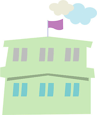 EPS 클립아트 시설물 교육 건축 일러스트 학교 사람없음 야외 건물 깃발 홀 공공기관 국내일러스트 건축물 공간 파일형식 벡터