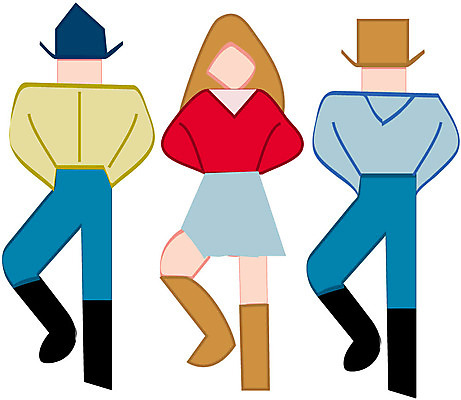 EPS 클립아트 여자 남자 어린이 인형 포즈 일러스트 사람 세명 장난감 춤 카우보이 오브젝트 어린이만 국내일러스트 문화예술 파일형식 벡터