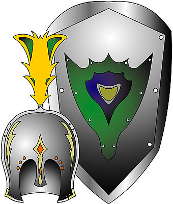 EPS 무기 일러스트 사람없음 오브젝트 전쟁 방패 전사 머리보호 쇠모자 국내일러스트 투구모자 모자_잡화 보호장비 파일형식 벡터