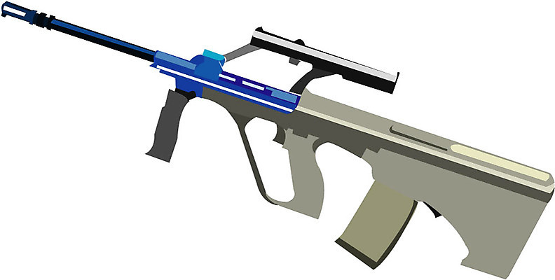 EPS 클립아트 무기 일러스트 사람없음 총 오브젝트 전쟁 소총 국내일러스트 파일형식 벡터