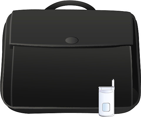 EPS 클립아트 잡화 서류가방 가방 일러스트 비즈니스 사람없음 스마트폰 사무용품 통신기기 오브젝트 노트북가방 국내일러스트 통신 문구용품 핸드폰 스마트기기 기계 파일형식 벡터