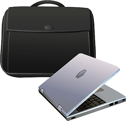 EPS 클립아트 잡화 서류가방 가방 일러스트 비즈니스 사람없음 노트북 전자제품 컴퓨터 사무용품 오브젝트 노트북가방 국내일러스트 문구용품 파일형식 벡터