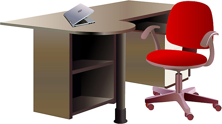 EPS 클립아트 가구 의자 일러스트 비즈니스 사람없음 노트북 전자제품 컴퓨터 사무실 책상 오브젝트 회전의자 사무용의자 국내일러스트 생활용품 파일형식 벡터