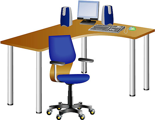 EPS 클립아트 가구 의자 일러스트 비즈니스 사람없음 전자제품 컴퓨터 사무실 모니터 컴퓨터용품 스피커 키보드 마우스 책상 오브젝트 회전의자 사무용의자 국내일러스트 음향기기 생활용품 파일형식 벡터