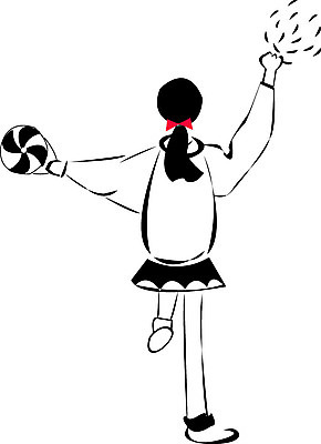 EPS 클립아트 직업 여자 초등학생 어린이 일러스트 응원 한명 사람 소녀 치어리더 응원단 치어걸 여자만 여자한명만 어린이만 소녀만 소녀한명만 국내일러스트 1 학생 파일형식 벡터