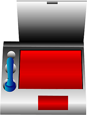 EPS 클립아트 일러스트 비즈니스 사람없음 도장 사무용품 오브젝트 인주 국내일러스트 문구용품 파일형식 벡터