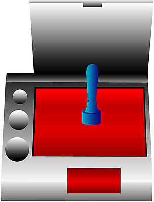 EPS 클립아트 일러스트 비즈니스 사람없음 도장 사무용품 오브젝트 인주 국내일러스트 문구용품 파일형식 벡터