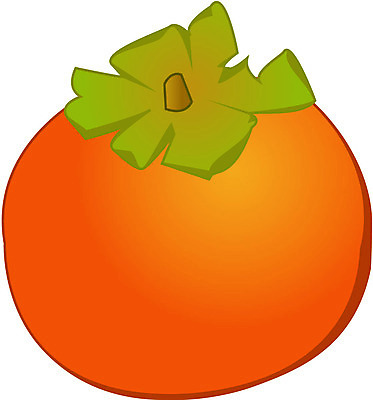 EPS 클립아트 식물 열매 과일 일러스트 감 사람없음 초록색 농작물 주황색 감나무 연시 국내일러스트 나무 컬러 농업 파일형식 벡터