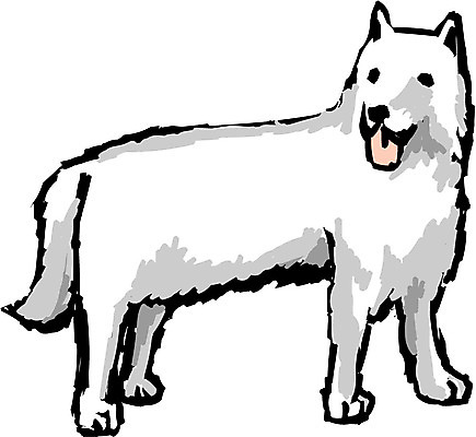 EPS 클립아트 동물 척추동물 육지동물 반려견 일러스트 포유류 한국 사람없음 반려동물 개 강아지 진돗개 백구 토종개 국내일러스트 아시아 파일형식 벡터