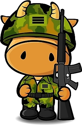 EPS 동물 척추동물 캐릭터 한마리 육지동물 기념일 동물캐릭터 일러스트 포유류 애니멀프린트 사람없음 가축 군인 총 십이지신 소띠 소 수컷 현충일 소캐릭터 헌병 일러캐릭터 직업 1 무기 이벤트 국군 파일형식 벡터 호국보훈의달