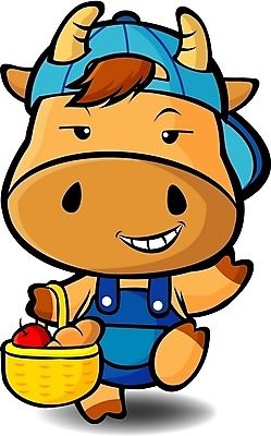 EPS 동물 척추동물 캐릭터 한마리 육지동물 빵 동물캐릭터 일러스트 포유류 애니멀프린트 사람없음 소풍 바구니 가축 십이지신 소띠 운세 소 사과 수컷 소캐릭터 일러캐릭터 1 음식 과일 야외활동 파일형식 벡터