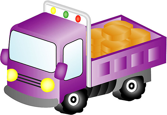 EPS 클립아트 산업 육상교통 교통 일러스트 사람없음 트럭 짐 운송업 대형 국내일러스트 교통수단 자동차 파일형식 벡터