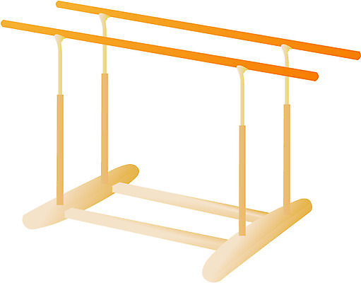 EPS 스포츠용품 스포츠 일러스트 사람없음 운동 운동기구 체조 평행봉 국내일러스트 건강 헬스 오브젝트 파일형식 벡터
