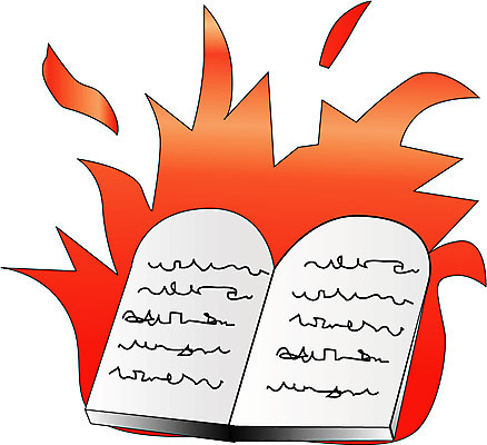 EPS 클립아트 기독교 종교 일러스트 종교용품 불 기독교용품 사람없음 돌판 모세 석판 십계명 국내일러스트 자연요소 돌_바위 파일형식 벡터