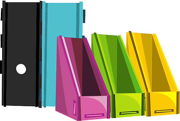 EPS 클립아트 일러스트 비즈니스 사람없음 사무용품 오브젝트 문서 파일 정리 서류꽂이 파일박스 국내일러스트 문구용품 상자 파일형식 벡터