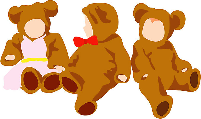 EPS 클립아트 동물 척추동물 육지동물 인형 일러스트 곰 포유류 사람 곰인형 아기 유아복 곰옷 동물가족 국내일러스트 옷 가족 아기용품 파일형식 벡터