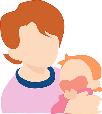 EPS 클립아트 여자 행복 일러스트 가족 엄마 사랑 사람 두명 아기 모성애 모정 여자만 국내일러스트 감정 관계 파일형식 벡터