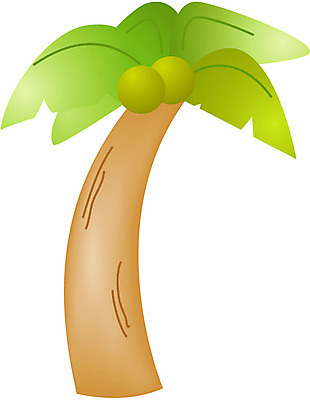 EPS 나무 식물 일러스트 열대 사람없음 야자수 열대기후 국내일러스트 파일형식 벡터