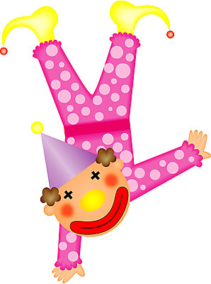 EPS 클립아트 직업 포즈 일러스트 놀이 사람 공연 고깔모자 광대 피에로 묘기 서커스 물구나무 가상인물 국내일러스트 모자_잡화 모션 상상 이벤트 파일형식 벡터