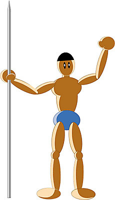 EPS 클립아트 창 인형 스포츠 올림픽 일러스트 운동선수 사람없음 운동 피규어 던지기 육상스포츠 창던지기 국내일러스트 무기 모션 건강 미니어처 파일형식 벡터