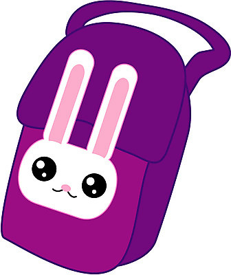 EPS 클립아트 학생 잡화 교육 가방 일러스트 학교 사람없음 라이프 생활 토끼 오브젝트 보조가방 신발주머니 국내일러스트 포유류 반려동물 파일형식 벡터