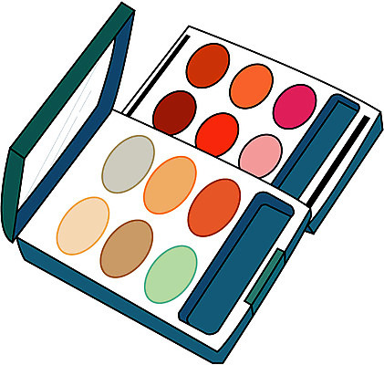 EPS 클립아트 여자 생활용품 일러스트 사람없음 화장 뷰티 화장품 립스틱 오브젝트 립메이크업 립팔레트 여자만 국내일러스트 사람 파일형식 벡터