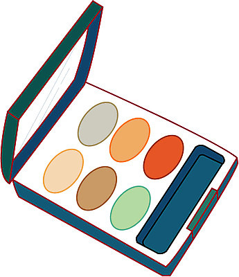 EPS 클립아트 여자 생활용품 일러스트 사람없음 화장 뷰티 화장품 립스틱 오브젝트 립메이크업 립팔레트 여자만 국내일러스트 사람 파일형식 벡터