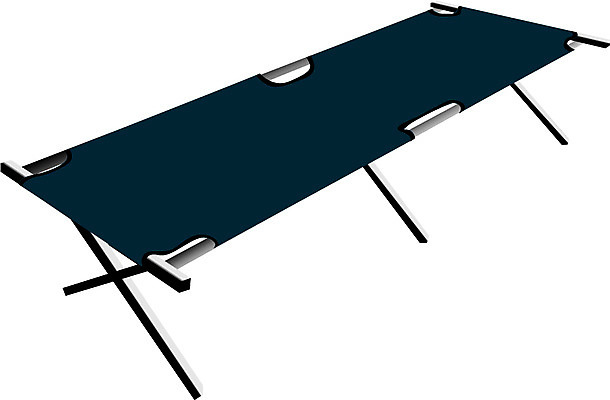EPS 여행 생활용품 일러스트 레저용품 레저 휴가 취미 사람없음 야외 관광지 놀이용품 캠핑 침대 휴대용 오브젝트 간이침대 접이식 휴대용침대 국내일러스트 가구 파일형식 벡터