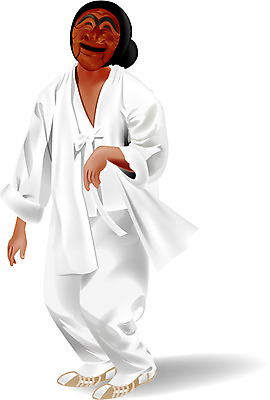 EPS 한국문화 한국전통 전통 남자 일러스트 한명 사람 20대 성인 전통놀이 공연 전통의상 한복 전통공연 탈춤 전통무용 탈 하회탈 산대놀이 탈동작 남자만 남자한명만 성인남자만 청년만 청년남자만 청년남자한명만 성인한명만 성인남자한명만 성인만 국내일러스트 1 동양문화 놀이 한국 가면 이벤트 청년 춤 파일형식 벡터